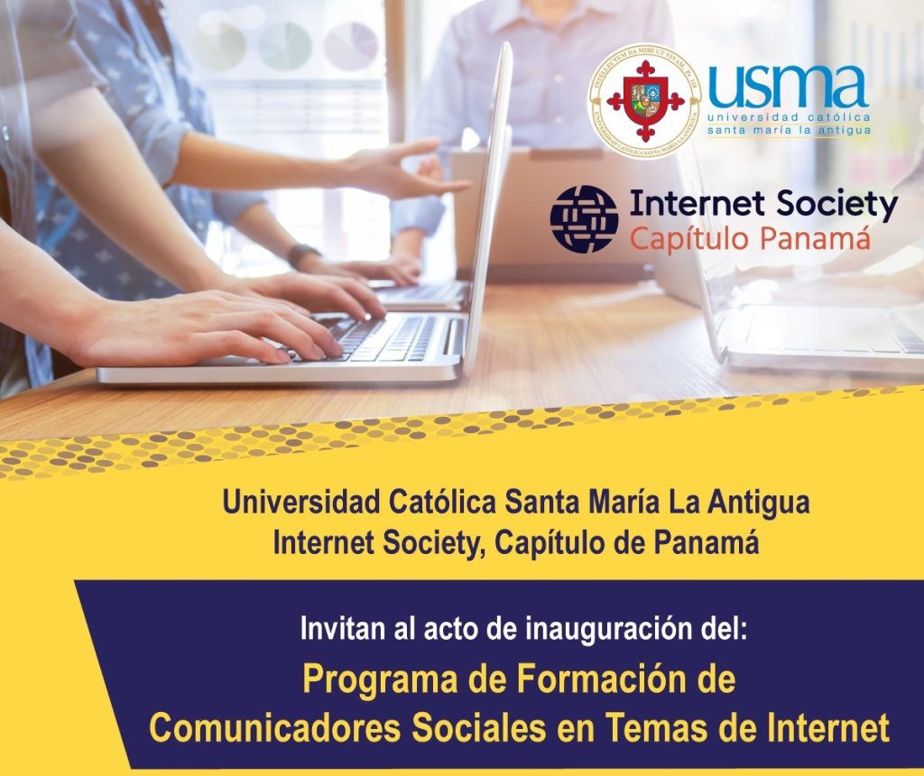 Afiche de la conferencia en la USMA del Programa de Formación de Comunicadores Sociales