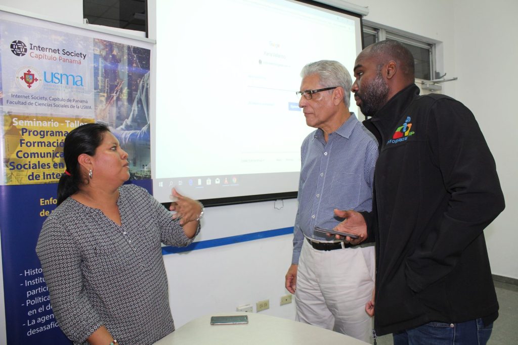 Sesión del Programa de Formación de Comunicadores Sociales en temas de Internet, ISOC Panamá y USMA, 2018