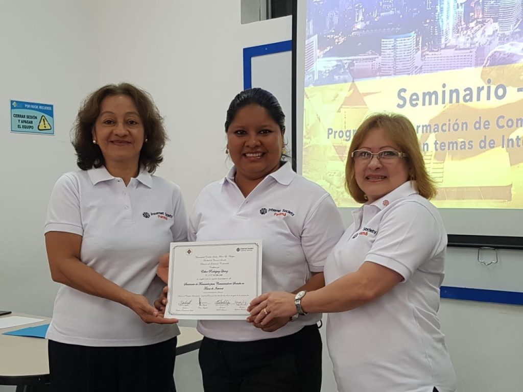 Sesión del Programa de Formación de Comunicadores Sociales en temas de Internet, ISOC Panamá y USMA, 2018